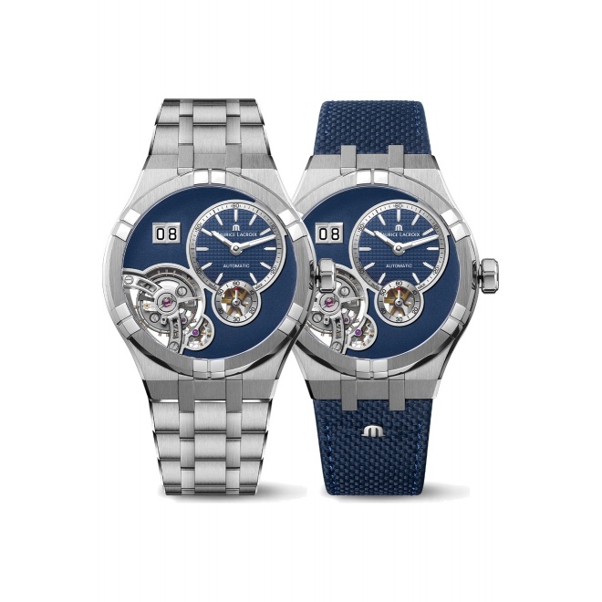 Maurice Lacroix Aikon Master Grand Date ∅45 mm - 10 ATM, Esfera azul oscuro