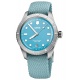 Oris Divers Sixty-Five Cotton Candy ∅38 mm - 10 ATM, Esfera azul, correa de tela