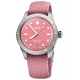 Oris Divers Sixty-Five Cotton Candy ∅38 mm - 10 ATM, Esfera rosa, correa de tela
