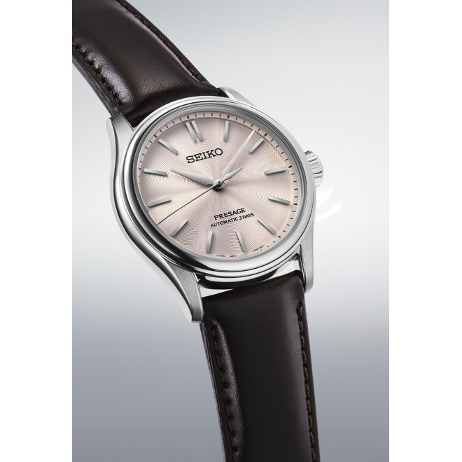 Seiko Presage Classic Series ∅38 mm - 10 ATM, correa de piel de vaca