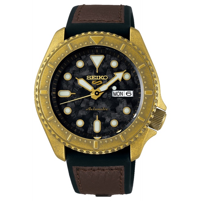 Seiko 5 Sports SKX series ∅42,5 mm - 10 ATM, correa de piel de vaca + silicona