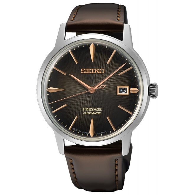 Seiko Presage Cocktail Time ∅39,5 mm - 5 ATM, correa de piel de vaca