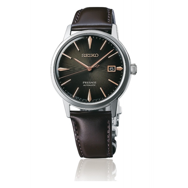 Seiko Presage Cocktail Time ∅39,5 mm - 5 ATM, correa de piel de vaca