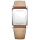 Baume & Mercier Hampton 42,6 x 29,2 mm - 5 ATM, Esfera blanca, correa de cuero de ternera