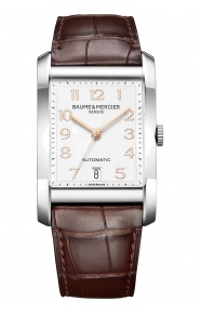 Baume & Mercier Hampton 47,0 x 31,0 mm - 5 ATM, Esfera blanco roto, correa de american alligator leather