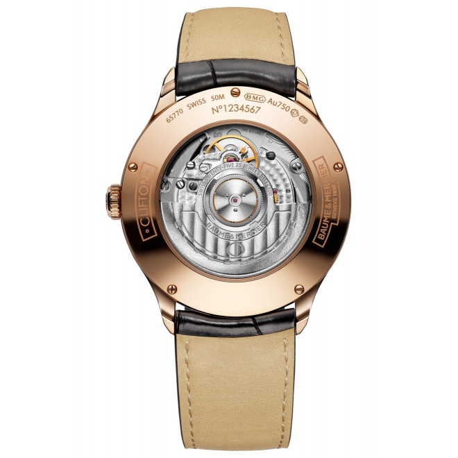 Baume & Mercier Clifton ∅39 mm - 5 ATM, Esfera plata, correa de aligátor