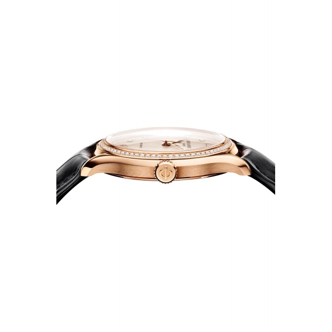 Baume & Mercier Clifton ∅39 mm - 5 ATM, Esfera plata, correa de aligátor