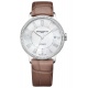 Baume & Mercier Classima ∅36,5 mm - 5 ATM, Esfera blanca, correa de aligátor con escamas cuadradas semimate