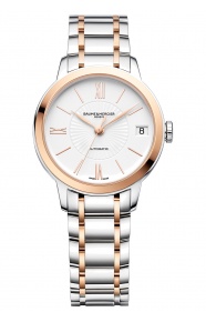 Baume & Mercier Classima ∅31 mm - 5 ATM, Esfera blanca, correa de bicolor