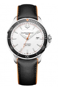 Baume & Mercier Clifton Club ∅42 mm - 10 ATM, Esfera blanca, correa de cuero de ternera