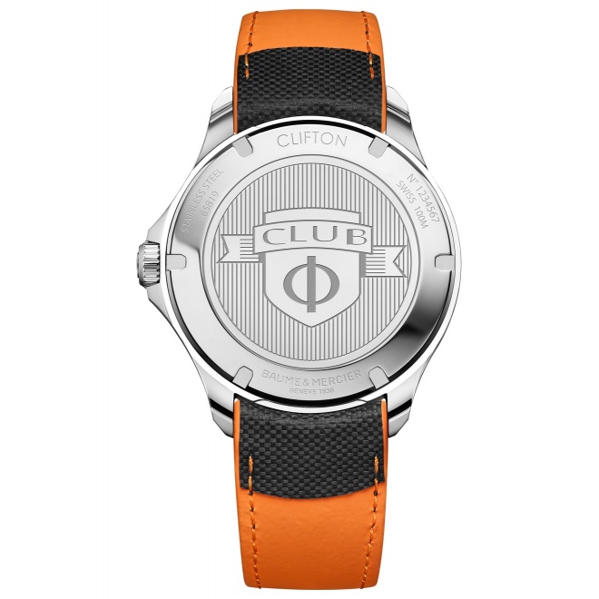 Baume & Mercier Clifton Club ∅42 mm - 10 ATM, Esfera blanca, correa de cuero de ternera