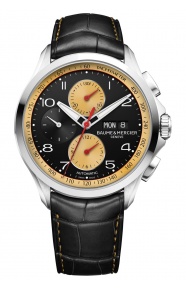 Baume & Mercier Clifton Club ∅44 mm - 5 ATM, Esfera negra, correa de american alligator leather