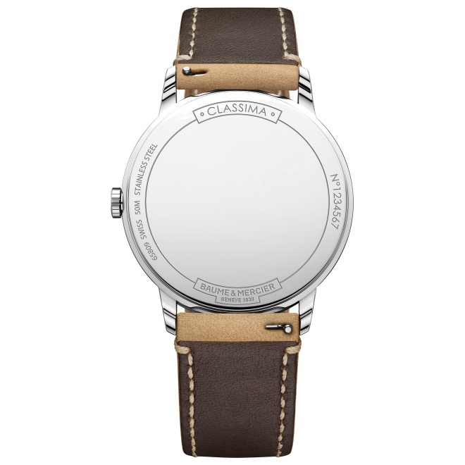 Baume & Mercier Classima ∅40 mm - 5 ATM, Esfera azul, correa de becerro