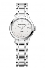 Baume & Mercier Classima ∅27 mm - 5 ATM, Esfera gris, brazalete de acero