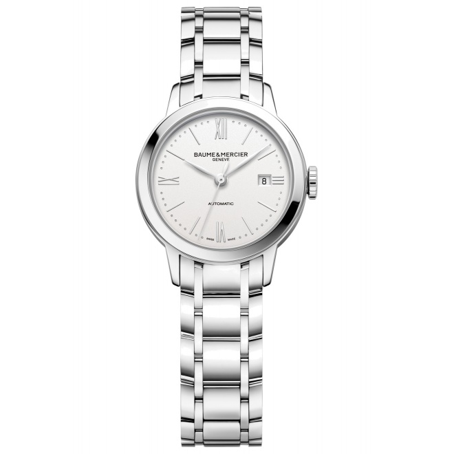 Baume & Mercier Classima ∅27 mm - 5 ATM, Esfera gris, brazalete de acero