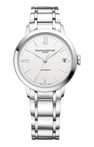 Baume & Mercier Classima ∅34 mm - 5 ATM, Esfera gris, brazalete de acero