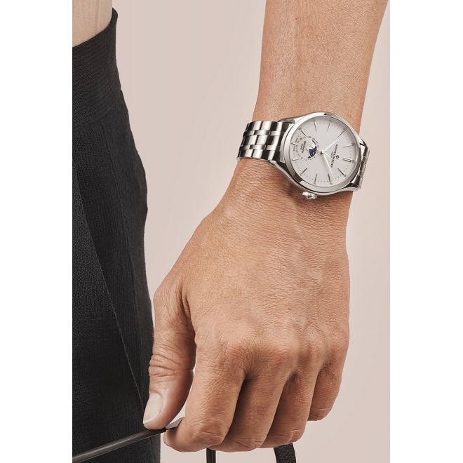Baume & Mercier Clifton ∅42 mm - 5 ATM, Esfera blanca, brazalete de acero