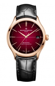 Baume & Mercier Clifton ∅39 mm - 5 ATM, correa de aligátor con escamas cuadradas semimate