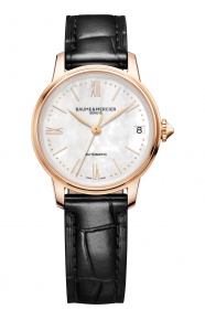 Baume & Mercier Classima ∅31 mm - 5 ATM, Esfera blanca, correa de aligátor