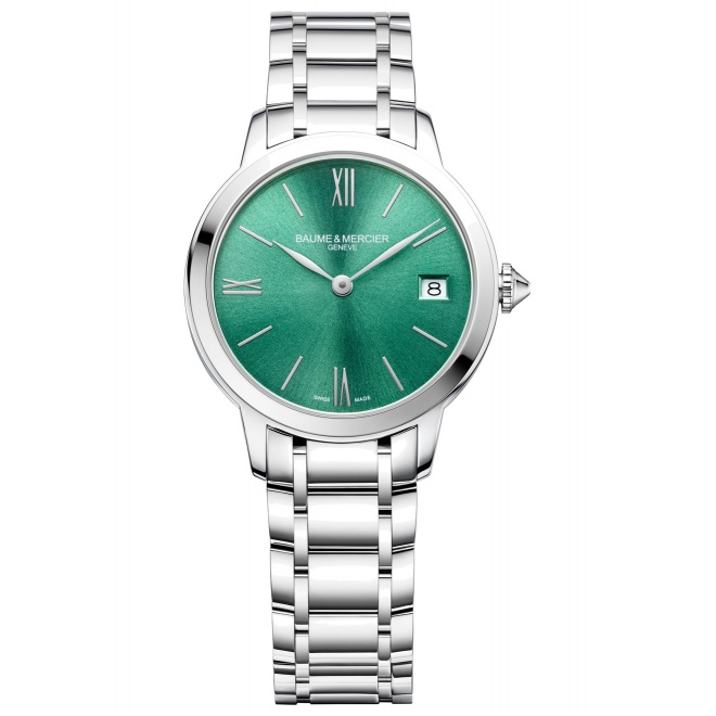 Baume & Mercier Classima ∅31 mm - 5 ATM, Esfera verde, brazalete de acero