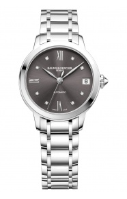 Baume & Mercier Classima ∅31 mm - 5 ATM, Esfera gris, brazalete de acero