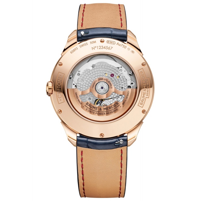 Baume & Mercier Clifton ∅42 mm - 5 ATM, Esfera gris, correa de aligátor