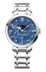 Baume & Mercier Classima ∅36,5 mm - 5 ATM, Esfera azul, brazalete de acero