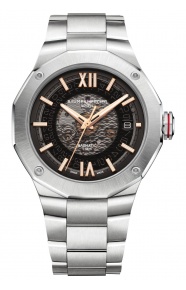 Baume & Mercier Riviera ∅42 mm - 10 ATM, Esfera gris, brazalete de acero