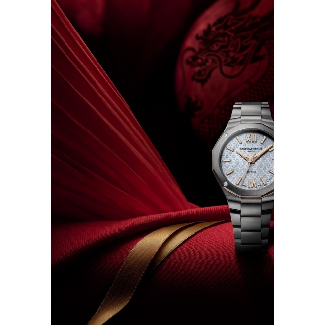 Baume & Mercier Riviera ∅33 mm - 5 ATM, Esfera nácar blanco