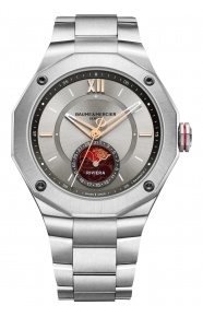 Baume & Mercier Riviera ∅43 mm - 10 ATM, Esfera beige sable, brazalete de acero