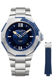 Baume & Mercier Riviera ∅42 mm - 30 ATM, Esfera azul, brazalete de acero