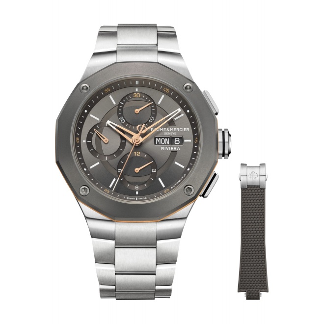 Baume & Mercier Riviera ∅43 mm - 10 ATM, brazalete de acero