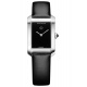 Baume & Mercier Hampton 34,9 x 22,2 mm - 5 ATM, Esfera negra, correa de piel de becerro