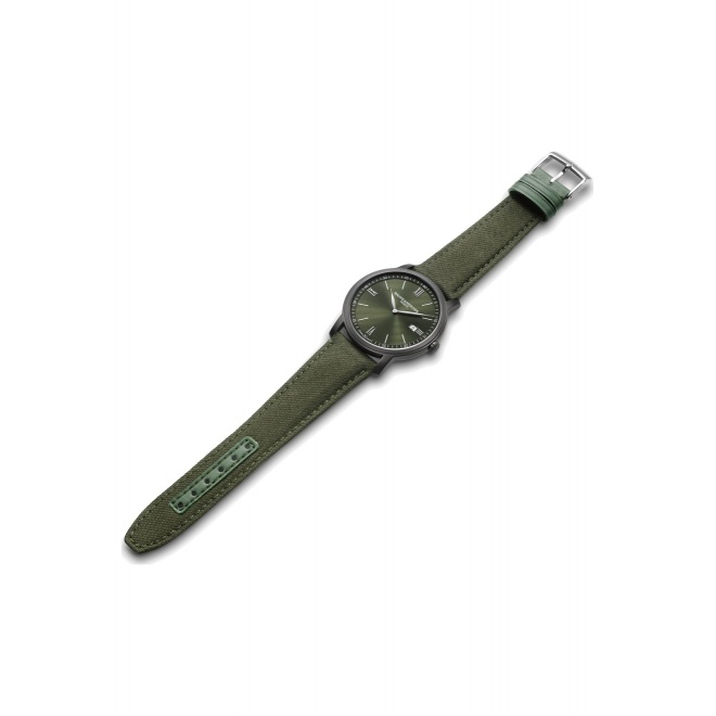 Baume & Mercier Classima ∅42 mm - 3 ATM, Esfera verde, correa de tejido