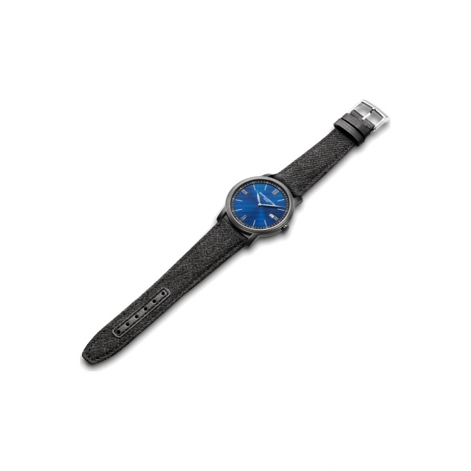 Baume & Mercier Classima ∅42 mm - 3 ATM, Esfera azul, correa de tejido