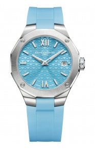 Baume & Mercier Riviera ∅36 mm - 5 ATM, Esfera azul, correa de caucho