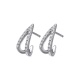 Pendientes de oro blanco de 18 Kt con diamantes de 0,24 ct