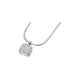 Colgante de oro blanco de 18 Kt con diamantes de 0,18 ct