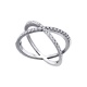 Anillo de oro blanco de 18 Kt con diamantes de 0,41 ct