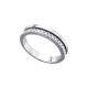 Alianza de oro blanco de 18 Kt con diamantes de 0,25 ct