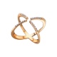 Anillo de oro rosa de 18 Kt con diamantes de 0,15 ct