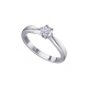 Anillo de oro blanco de 18 Kt con diamante de 0,30 ct