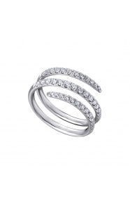 Anillo de oro blanco de 18 Kt con diamantes de 0,61 ct