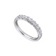 Alianza de oro blanco de 18 Kt con diamantes de 0,65 ct