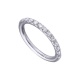 Anillo de oro blanco de 18 Kt con diamantes de 0,32 ct