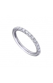 Anillo de oro blanco de 18 Kt con diamantes de 0,32 ct