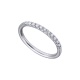Anillo de oro blanco de 18 Kt con diamantes de 0,18 ct
