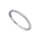 Anillo de oro blanco de 18 Kt con diamantes de 0,11 ct