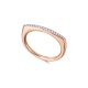 Anillo de oro blanco y rosa de 18 Kt con diamantes de 0,08 ct