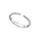 Anillo de oro blanco de 18 Kt con diamantes de 0,10 ct